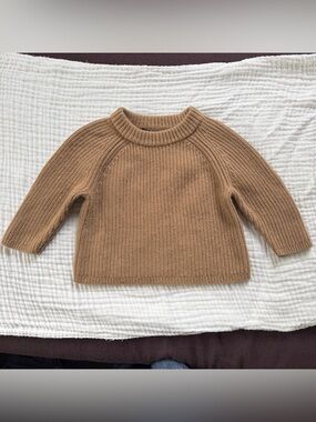 Jenni Kayne Baby Wool Cashmere Fisherman Sweater 12-18M
